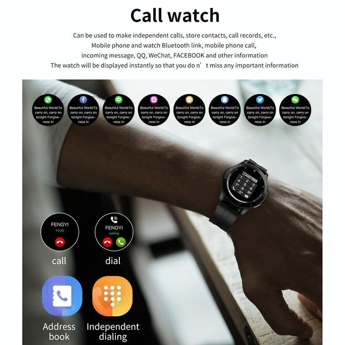 Touch Screen Ip67 Waterproof Smart Bracelet Blood Oxygen Bluetooth Call Heart Rate Steel Strap