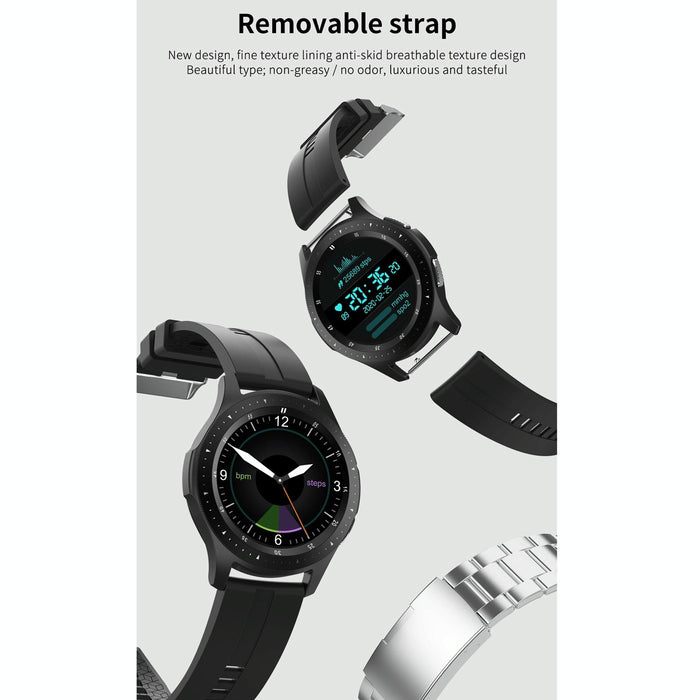 Touch Screen Ip67 Waterproof Smart Bracelet Blood Oxygen Bluetooth Call Heart Rate Steel Strap