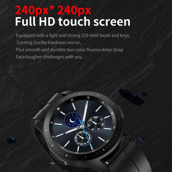 Touch Screen Ip67 Waterproof Smart Bracelet Blood Oxygen Bluetooth Call Heart Rate Steel Strap