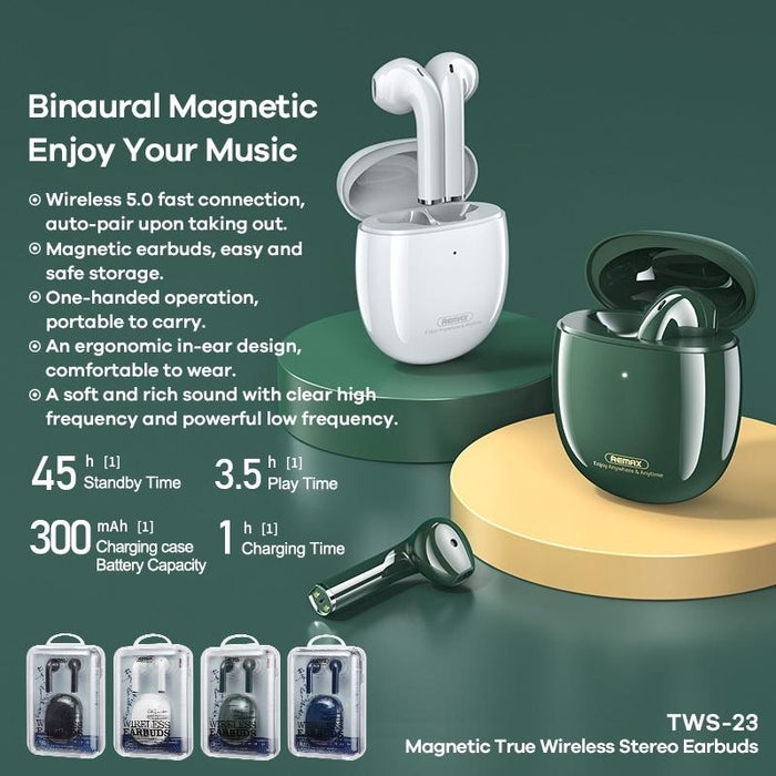 Tws-23 Magnetic True Wireless Stereo Bluetooth 5.0 Earphone