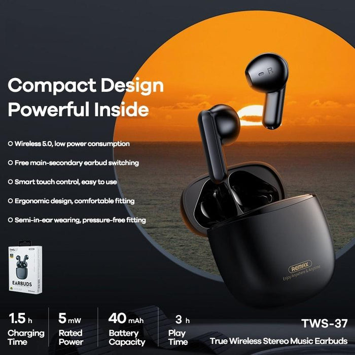 Tws-37 True Wireless Stereo Music Bluetooth 5.0 Earphone White