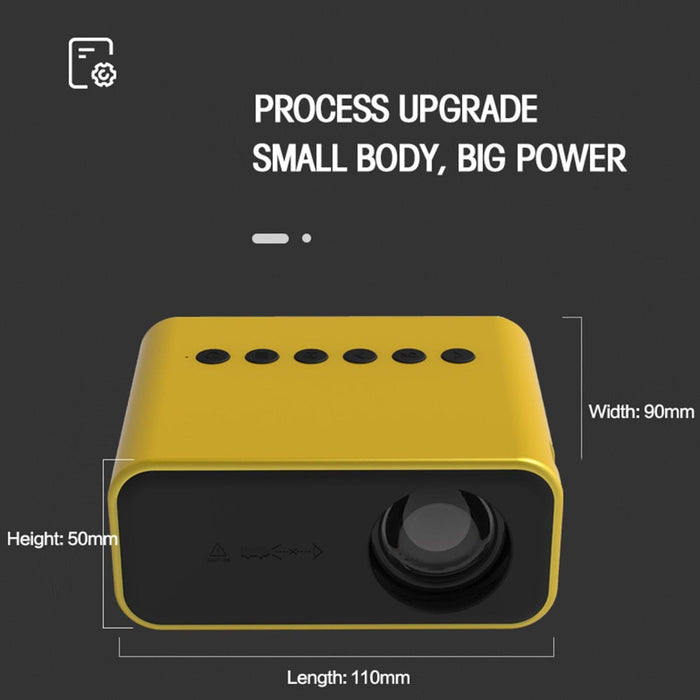 T500 1920X1080P 80 Lumens Portable Mini Home Theater Led Hd Digital Projector Without Remote Control & Adaptor