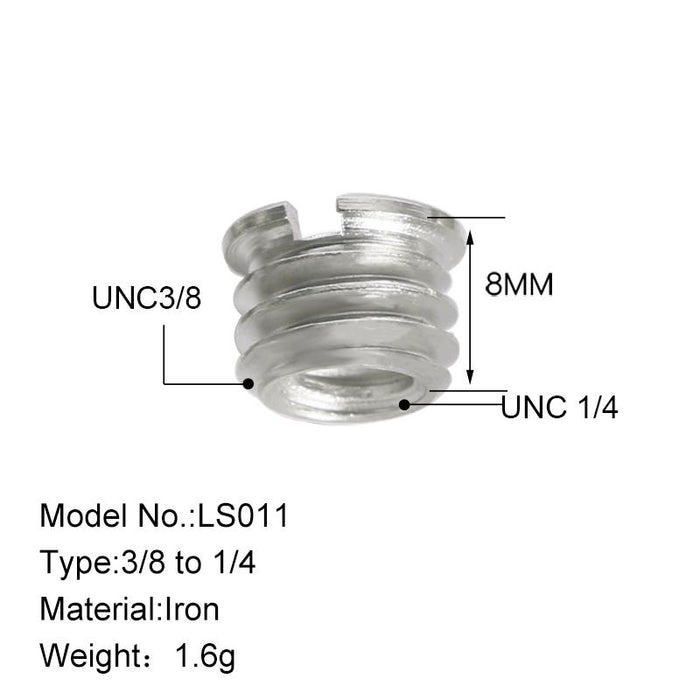 Ls011 2 Pcs Camera Screw 1/4 To 3/8 Conversion Screws