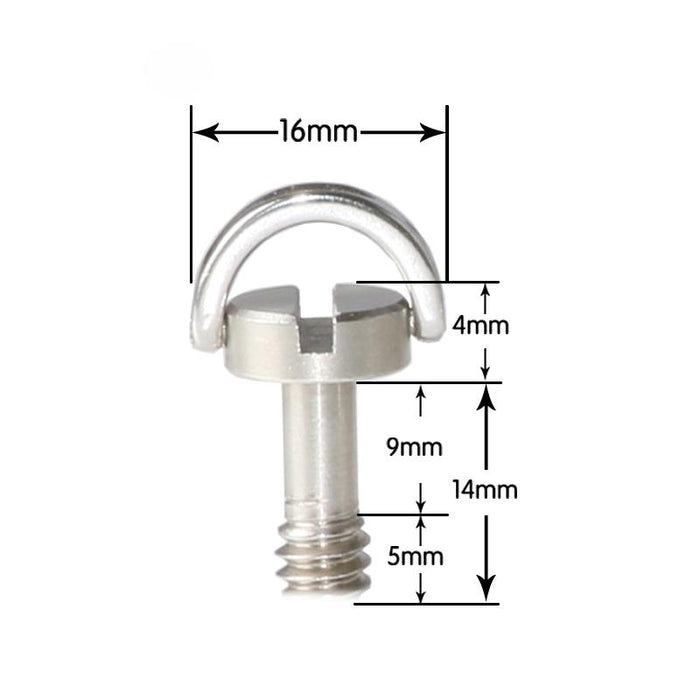 Ls095 2 Pcs D Ring Screws Camera Plate Mount 1/4 Inch Quick Release Screws