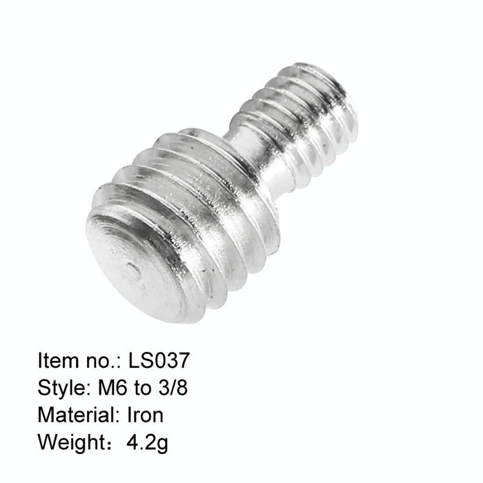 Ls037 2 Pcs M6 To 3/8 Inch Conversion Screws Adapter Camera Screws