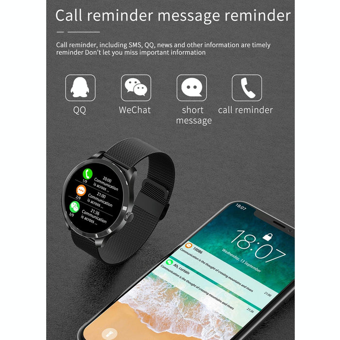 1.28 Inch Ips Colour Screen Ip67 Waterproof Smart Watch Support Blood Pressure Monitoring / Heart Rate Monitoring / Sleep Monitoring