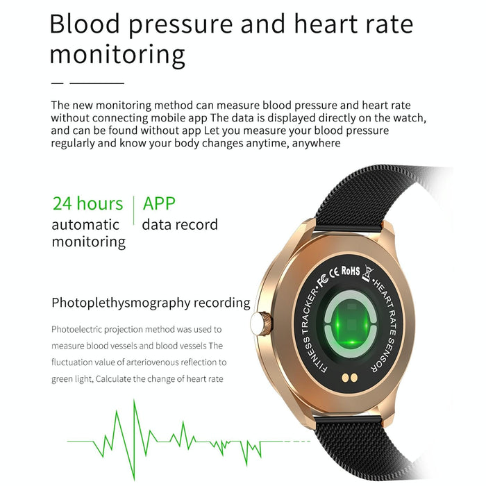 1.28 Inch Ips Colour Screen Ip67 Waterproof Smart Watch Support Blood Pressure Monitoring / Heart Rate Monitoring / Sleep Monitoring
