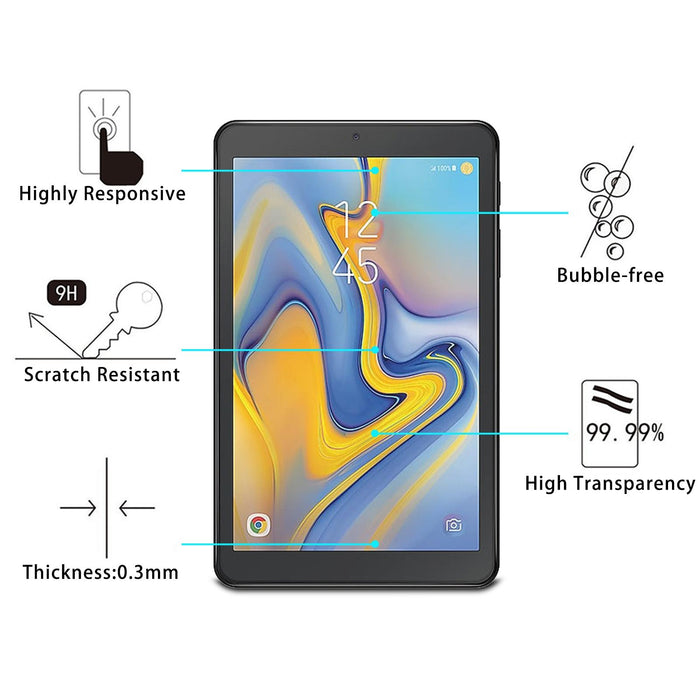 For Samsung Galaxy Tab A 8.0 Sm-T387 2 Pcs 9H 2.5D Explosion-Proof Tempered Glass Film