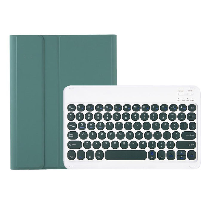 Yt098B Detachable Candy Colour Skin Feel Texture Round Keycap Bluetooth Keyboard Leather Case For Ipad Air 4 10.9 2020 / Air 5 10.9 2022