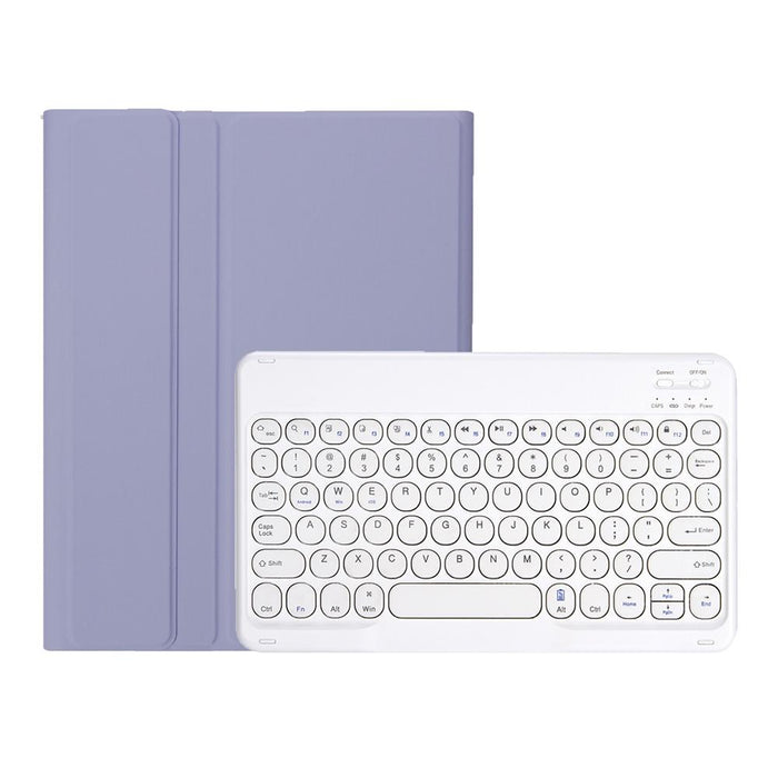 Yt098B Detachable Candy Colour Skin Feel Texture Round Keycap Bluetooth Keyboard Leather Case For Ipad Air 4 10.9 2020 / Air 5 10.9 2022