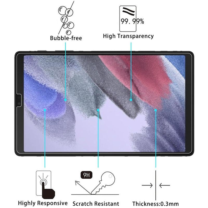 For Samsung Galaxy Tab A7 Lite T220 2 Pcs 9H 2.5D Explosion-Proof Tempered Glass Film