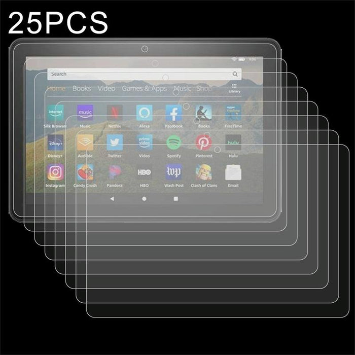 For Amazon Fire Hd 10 Plus 2021 25 Pcs 9H 2.5D Explosion-Proof Tempered Glass Film