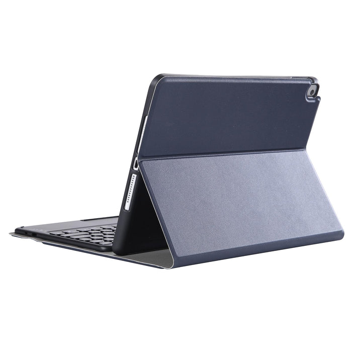 Y2021 Detachable Lambskin Texture Round Keycap Bluetooth Keyboard Leather Tablet Case With Touch Control & Pen Slot & Stand For Ipad Pro 11 2021