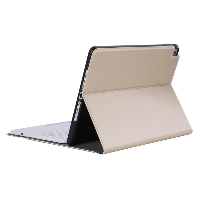 Y2021 Detachable Lambskin Texture Round Keycap Bluetooth Keyboard Leather Tablet Case With Touch Control & Pen Slot & Stand For Ipad Pro 11 2021