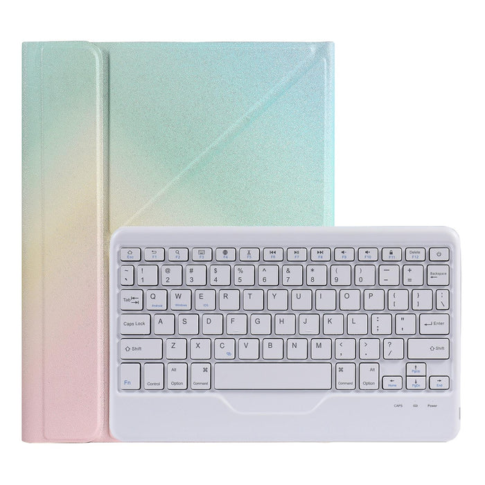 B07 Splittable Bluetooth Keyboard Leather Tablet Case With Triangle Holder & Pen Slot For Ipad 9.7 2018 & 2017 / Pro 9.7 / Air 2