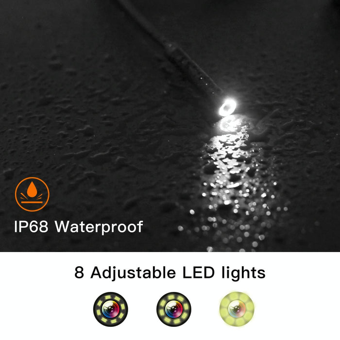 P60A 8Mm 1080P 2.4 Inch Ips Screen Ip68 Waterproof Hd Digital Endoscope Length 2M Hard Cable