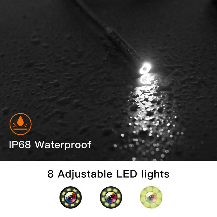 3.9Mm 1080P 2.4 Inch Ips Screen Iwaterproof Hd Digital Endoscope Length 5M Hard Cable