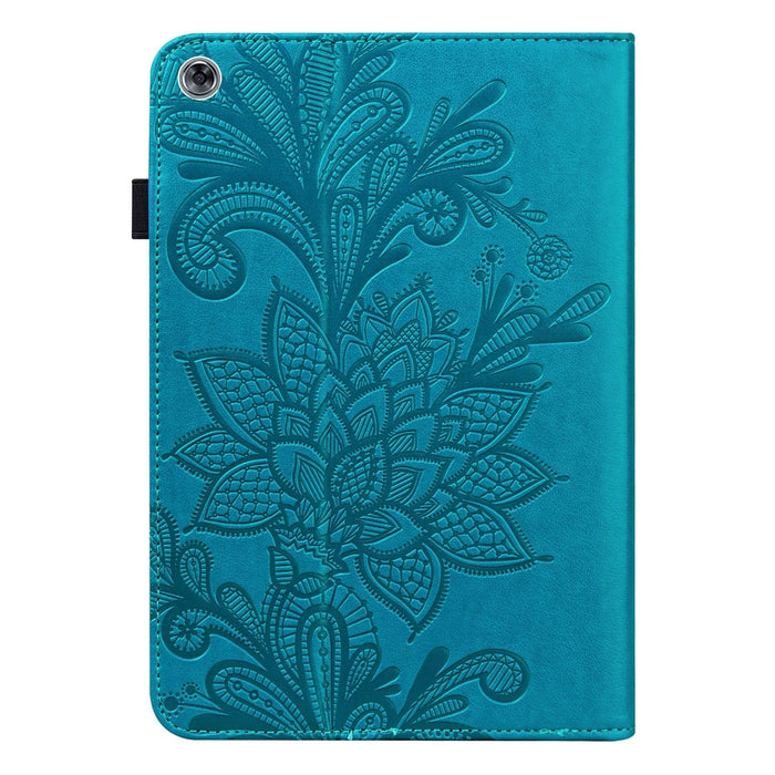 Lace Flower Embossing Pattern Horizontal Flip Leather Case With Holder & Card Slots & Wallet & Photo Frame