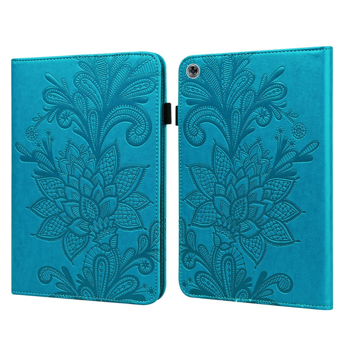 Lace Flower Embossing Pattern Horizontal Flip Leather Case With Holder & Card Slots & Wallet & Photo Frame