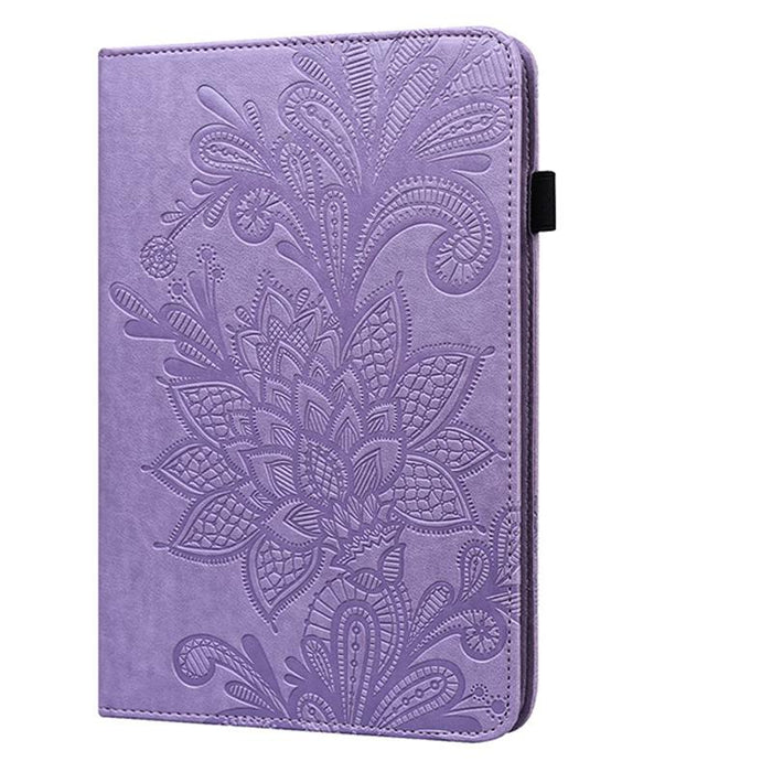 Lace Flower Embossing Pattern Horizontal Flip Leather Case With Holder & Card Slots & Wallet & Photo Frame