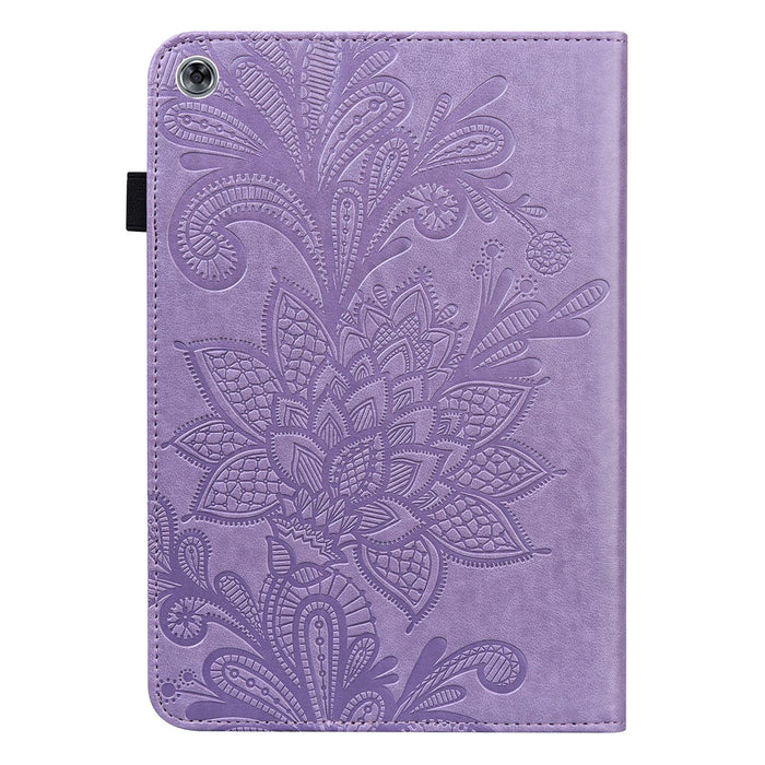 Lace Flower Embossing Pattern Horizontal Flip Leather Case With Holder & Card Slots & Wallet & Photo Frame