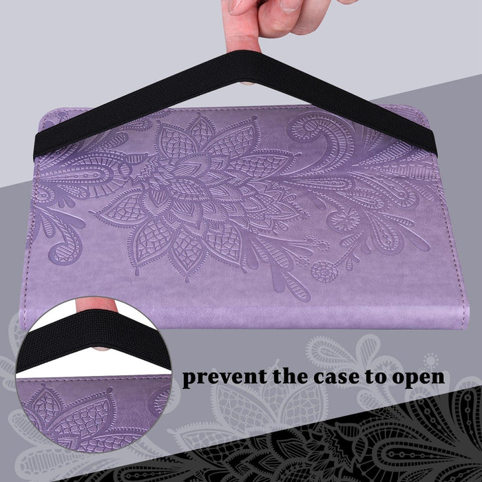 Lace Flower Embossing Pattern Horizontal Flip Leather Case With Holder & Card Slots & Wallet & Photo Frame