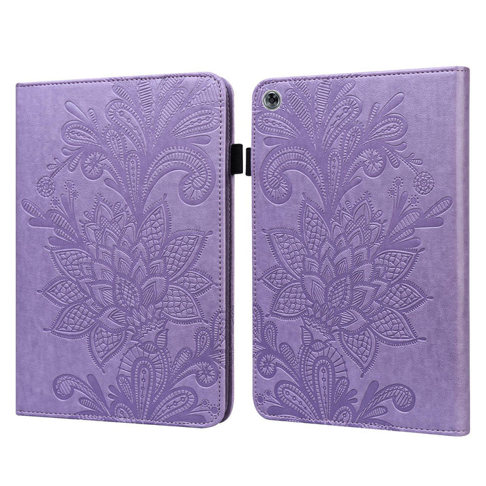 Lace Flower Embossing Pattern Horizontal Flip Leather Case With Holder & Card Slots & Wallet & Photo Frame