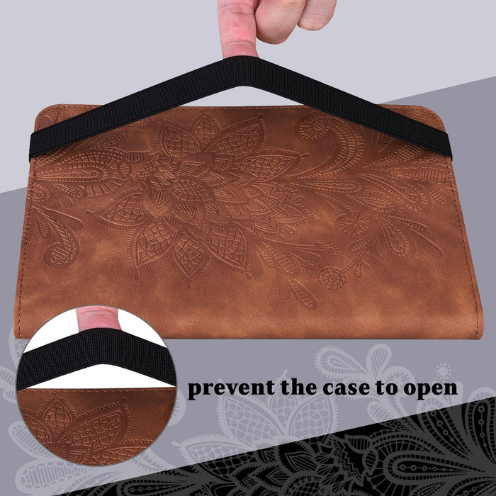 Lace Flower Embossing Pattern Horizontal Flip Leather Case With Holder & Card Slots & Wallet & Photo Frame