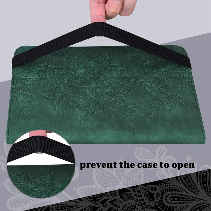 Lace Flower Embossing Pattern Horizontal Flip Leather Case With Holder & Card Slots & Wallet & Photo Frame