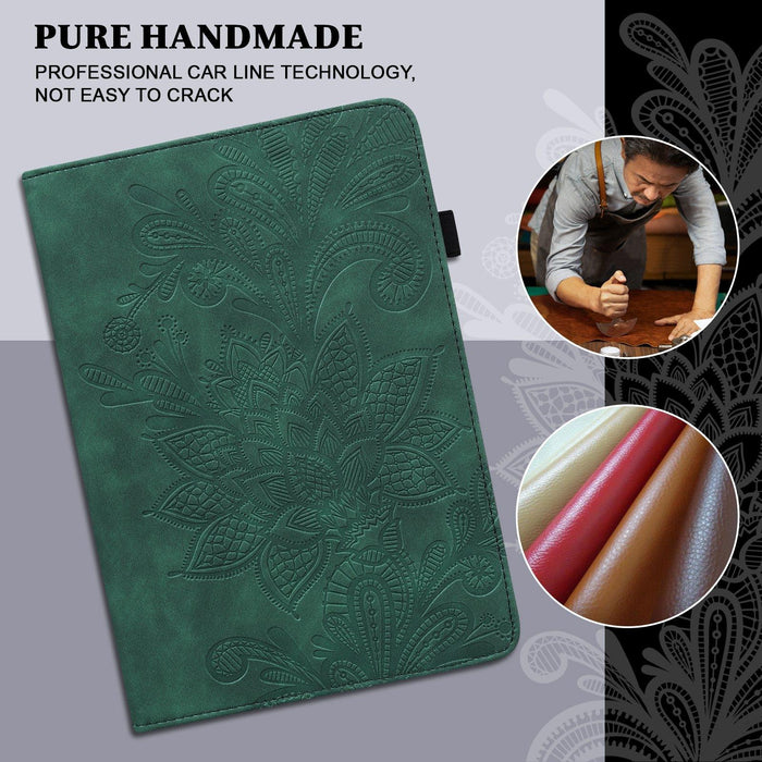 Lace Flower Embossing Pattern Horizontal Flip Leather Case With Holder & Card Slots & Wallet & Photo Frame