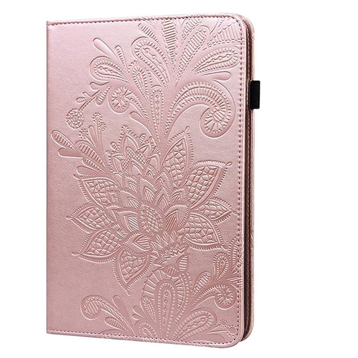 Lace Flower Embossing Pattern Horizontal Flip Leather Case With Holder & Card Slots & Wallet & Photo Frame