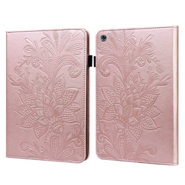 Lace Flower Embossing Pattern Horizontal Flip Leather Case With Holder & Card Slots & Wallet & Photo Frame