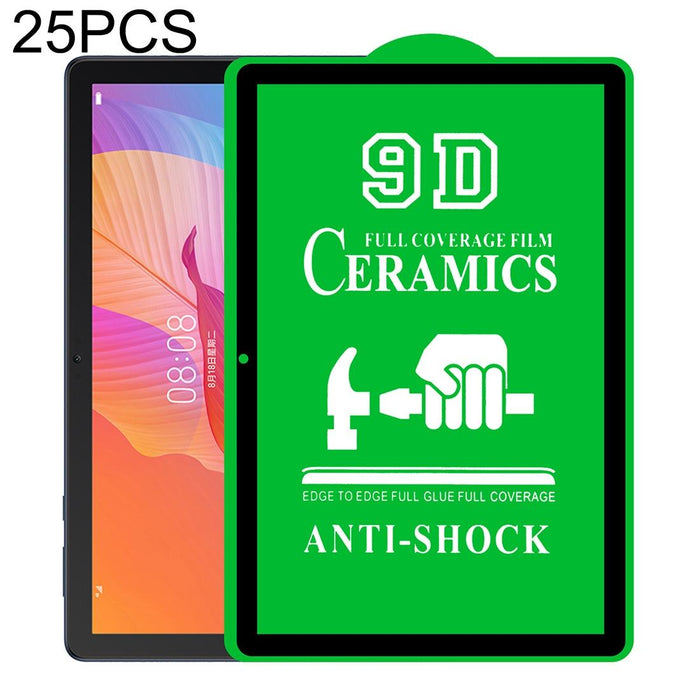 For Huawei Matepad T10S 10.1 Inch 25 Pcs 9D Full Screen Full Glue Ceramic Film