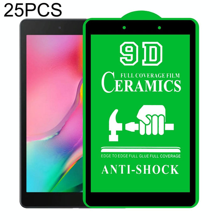 For Samsung Galaxy Tab A 8.0 2019 T290 / T295 25 Pcs 9D Full Screen Full Glue Ceramic Film