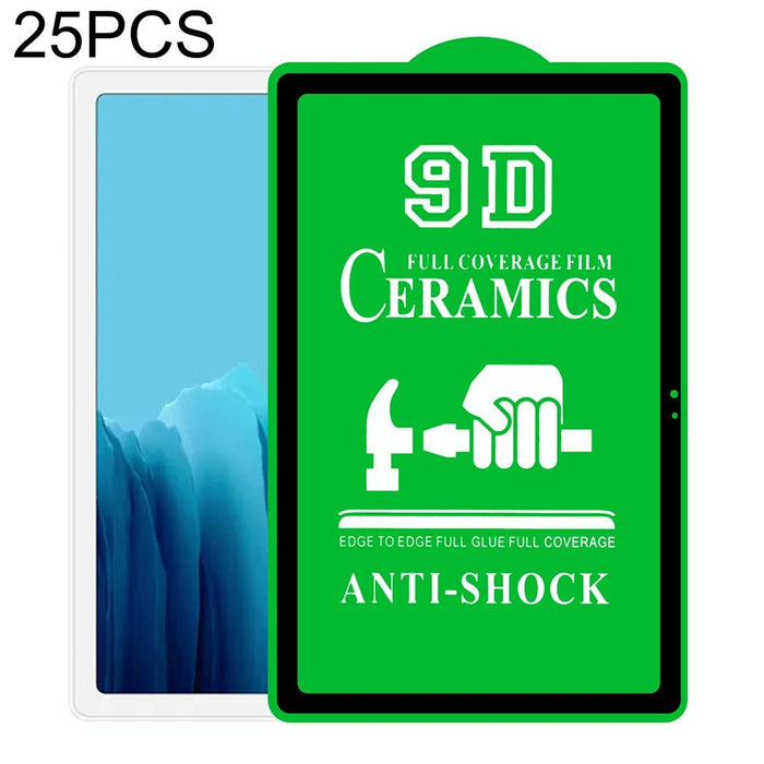 For Samsung Galaxy Tab A7 10.4 2020 T500 Wifi 25Pcs 9D Full Screen Full Glue Ceramic Film