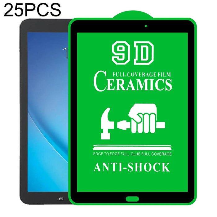 For Samsung Galaxy Tab E 9.6 T560 / T561 25 Pcs 9D Full Screen Full Glue Ceramic Film