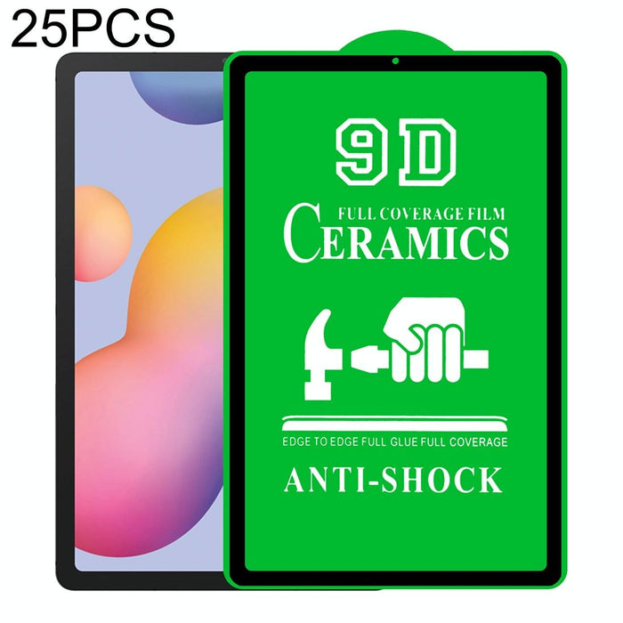 For Samsung Galaxy Tab S6 Lite 10.4 Inch P610 / P615 25 Pcs 9D Full Screen Full Glue Ceramic Film