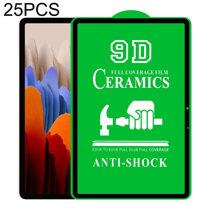 For Samsung Galaxy Tab S7+ 12.4 Inch 25 Pcs 9D Full Screen Full Glue Ceramic Film