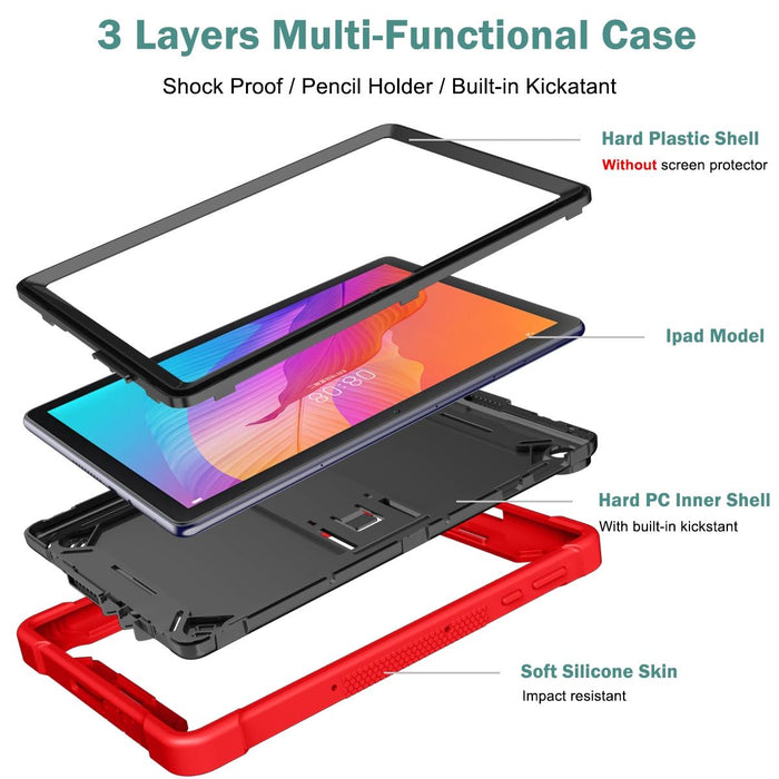 10 Silicone + Pc Shockproof Protective Case With Holder