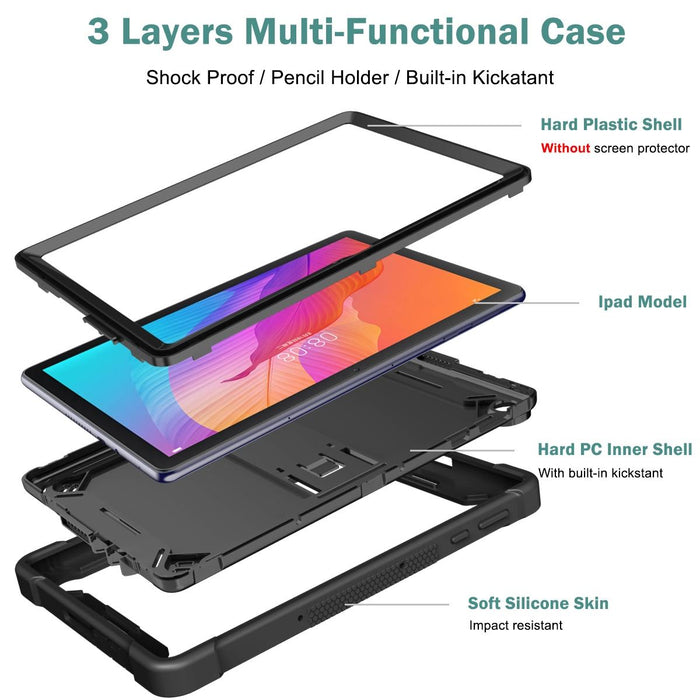 10 Silicone + Pc Shockproof Protective Case With Holder