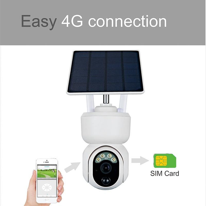 1080P Ip65 Waterproof Solar Smart Ptz Camera Support Full-Colour Night Vision & Two-Way Voice Intercom & Ai Humanoid Detection Alarm Wifi Version