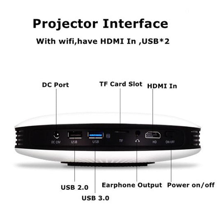 Dl-S9 1280X720P 300 Lumens Portable Home Theater Led Hd Digital Projector Android 6.0 2G + 16Gb