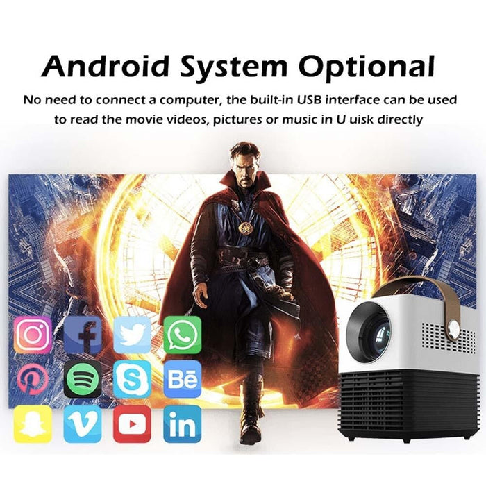 L7 854X480P 100 Ansi Lumens Portable Home Theater Led Hd Digital Projector With Battery Android 6.0 1G + 8G