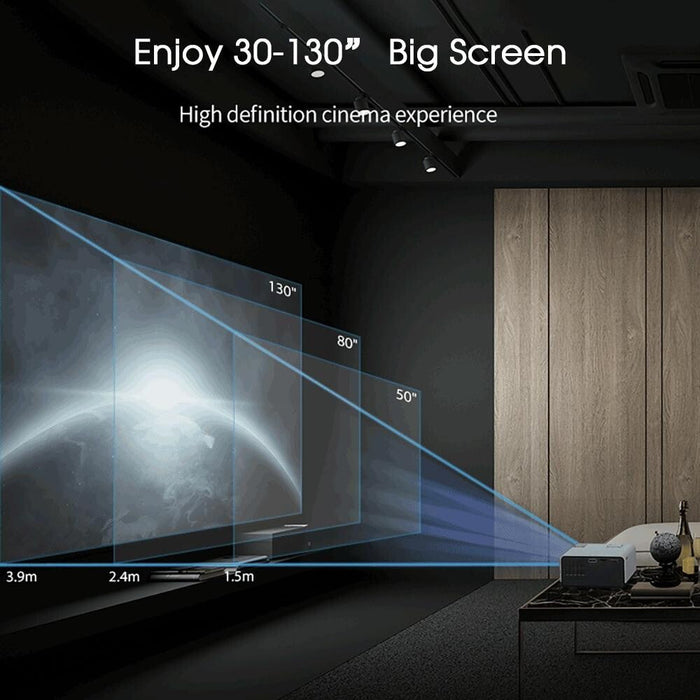 Y5 800X480P 80 Ansi Lumens Portable Home Theater Led Hd Digital Projector Android 9.0 1G + 8G