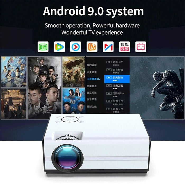 Y5 800X480P 80 Ansi Lumens Portable Home Theater Led Hd Digital Projector Android 9.0 1G + 8G