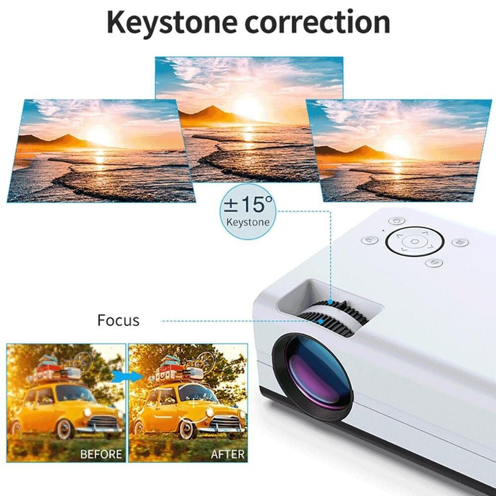 Y5 800X480P 80 Ansi Lumens Portable Home Theater Led Hd Digital Projector Android 9.0 1G + 8G