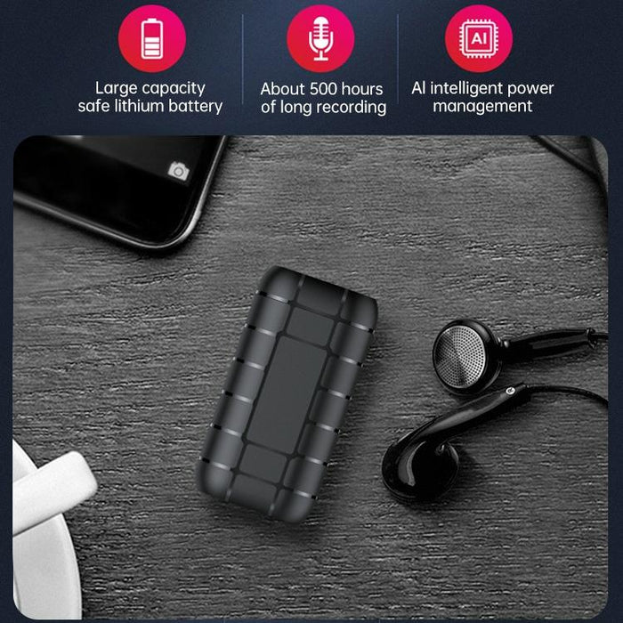 B800Li Clip-On Hd Noise Reduction Recording Pen Support Tf Card & One-Key Recording & Otg Capacity 16Gb Black