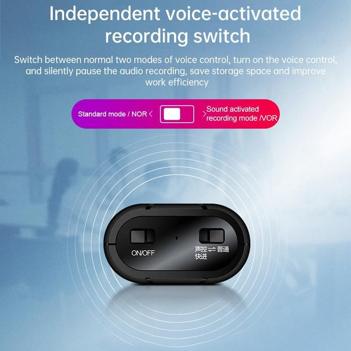 B800Li Clip-On Hd Noise Reduction Recording Pen Support Tf Card & One-Key Recording & Otg Capacity 16Gb Black