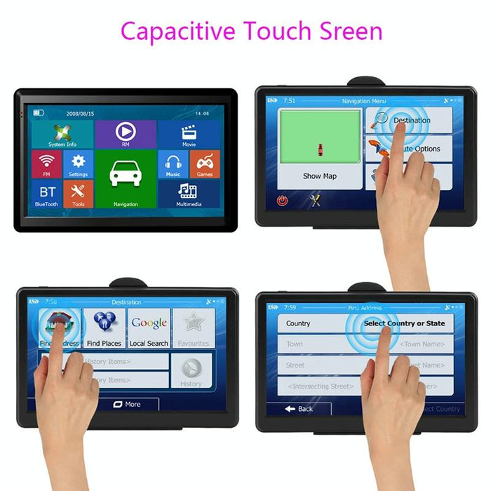 7 Inch Car Gps Navigator 8G + 256M Capacitive Screen Bluetooth Reverse Image - Europe Map