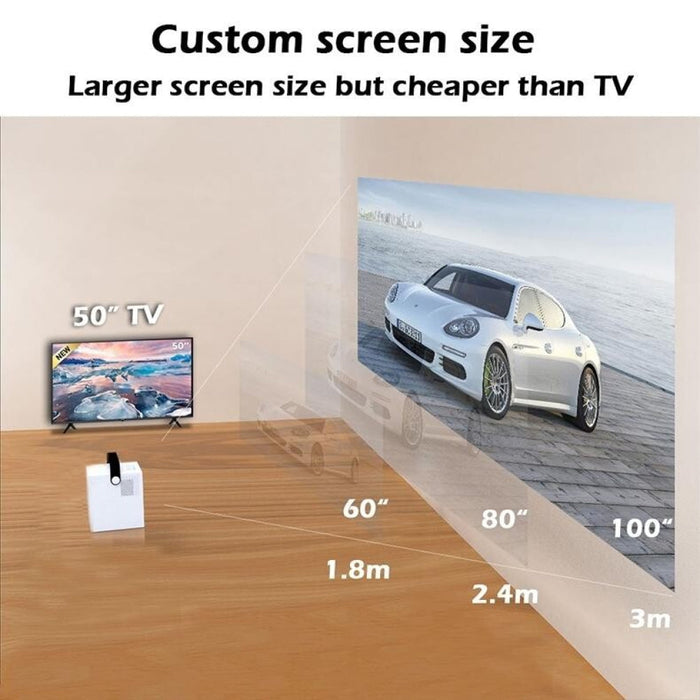 Y2 1920X1080P 100 Ansi Lumens Portable Home Theater Led Hd Digital Projector Touch Control Version Android 9.0 2G + 16G